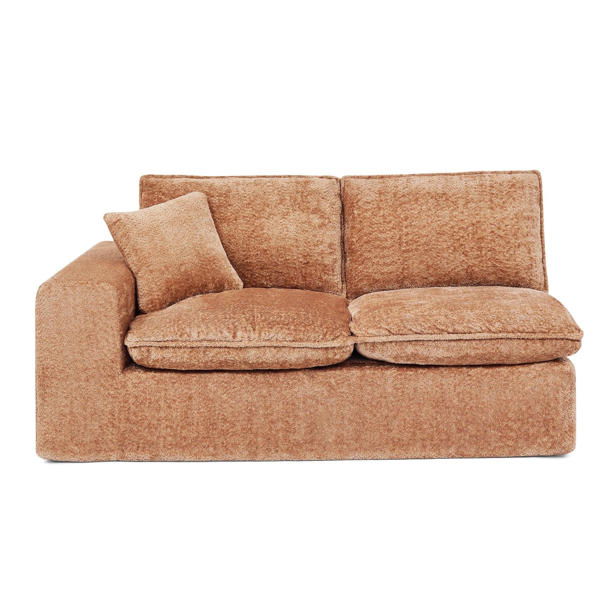 107'' Modern Boucle Sectional Sofa with Ottomans.