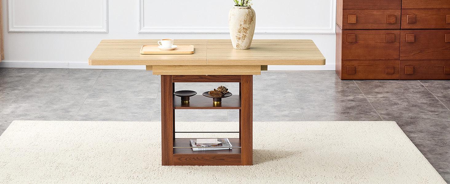 Expandable Dining Table with Storage - 59 to 71 inches.