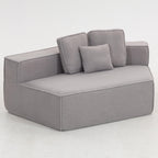 Modern Minimalist Teddy Fabric Single Sofa Chair, Plush Upholstered Seating with Three Supportive Back Cushions for Stylish Living Rooms and Cozy Interiors-33017-R.