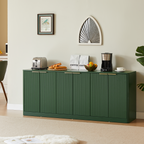 67 Inch Wavy Sideboard Storage Cabinet - Green