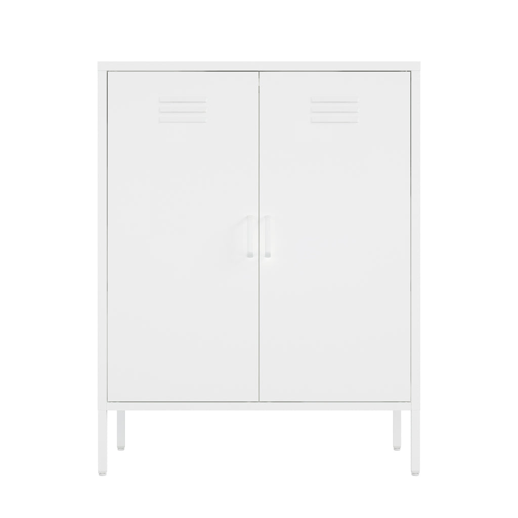 Naomi 32' Metal Accent Cabinet in White