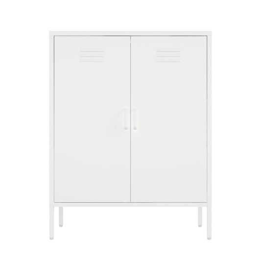 Naomi 32' Metal Accent Cabinet in White