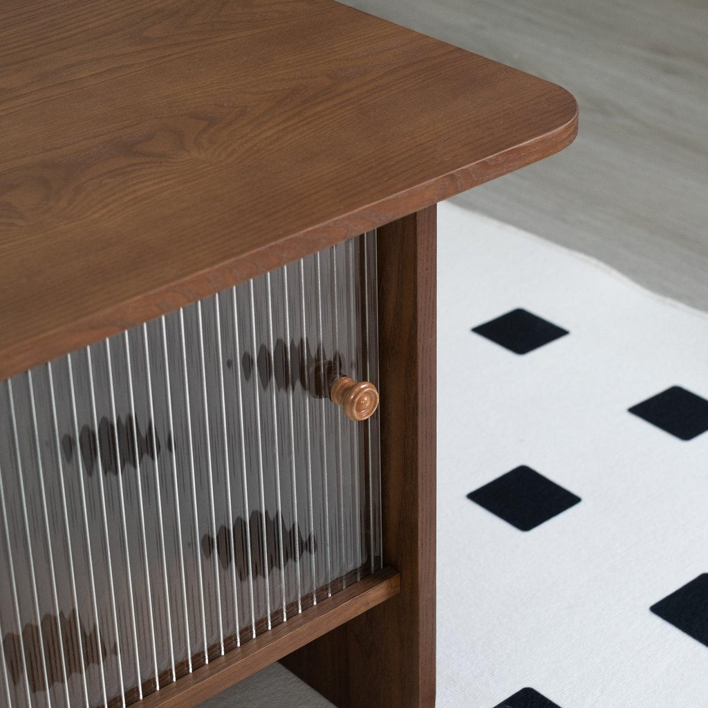 47-inch modern minimalist coffee table with storage.