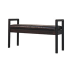 Solid Wood Gridline Bench for Modern Spaces.