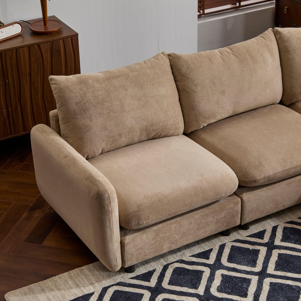 L Shaped Modular Sectional Sofa - Nomad 4-Piece Couch.