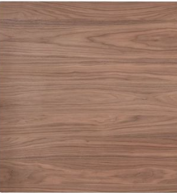 Close-up of Sarha walnut table surface showcasing natural wood grain. Durable and elegant tabletop finish.