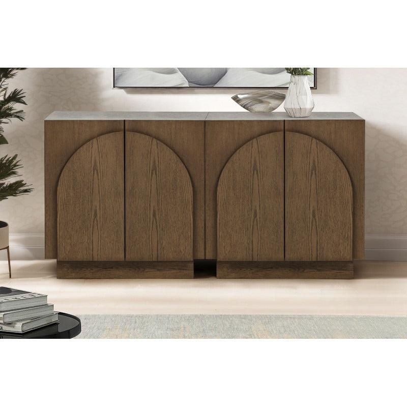 Mid-Century Modern Sideboard Cabinet for Living Room Storage.