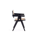 Hamlet Wood Armchair in Black and Natural.