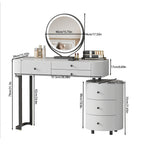 Minimalist Dressing Table with Detachable Mirror.