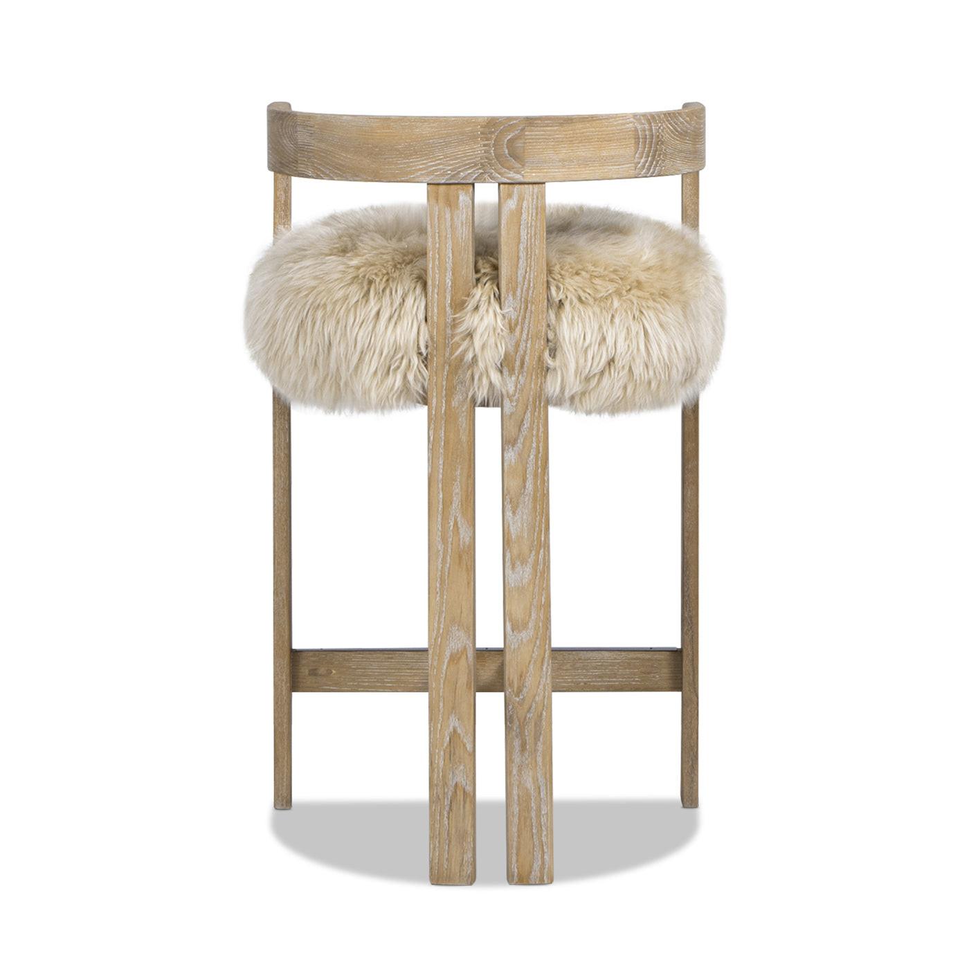 Millwick 26.5' Genuine Fur Counter Stool.