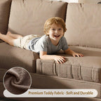 85.1' L-Shaped Pull-Out Sofa Bed with USB Port.
