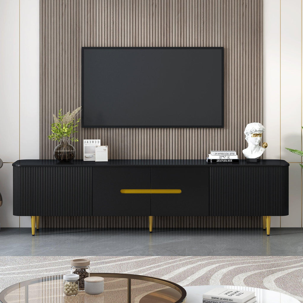 Minimalist TV Stand for 85 Inch TVs - Spacious Media Console.