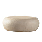 Mid-Century Round Coffee Table - MgO Faux Stone Design.