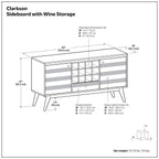 Clarkson Sideboard with Wine Storage for Entertaining.