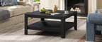 Farmhouse Coffee Table with Soft Rounded Profile.