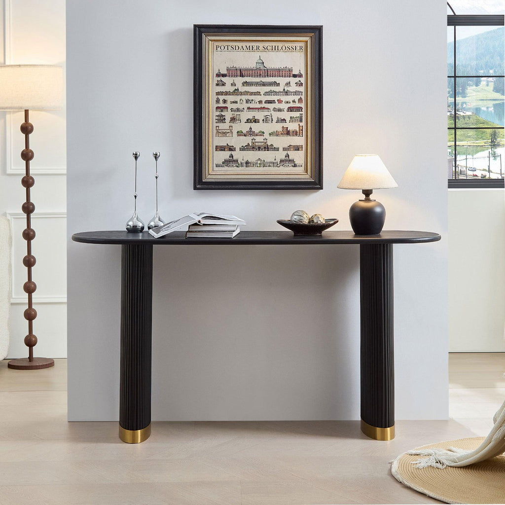 Modern Entryway Console Table with Unique Design.