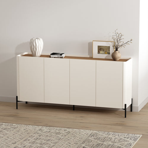 Abbey 67' Sideboard in Maple and Off White
