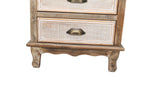 Rustic Wooden Storage Cabinet with 3 Drawers for Organization.