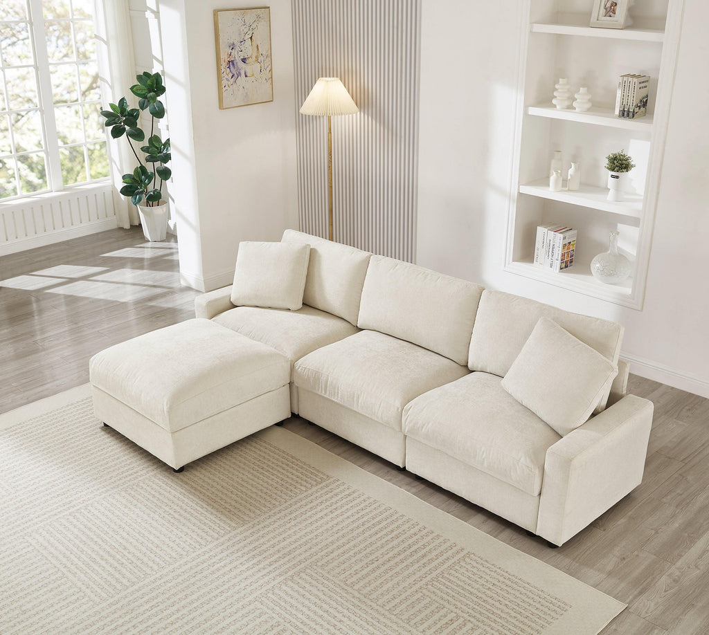 Modular Sectional Sofa with Storage for Living Room.