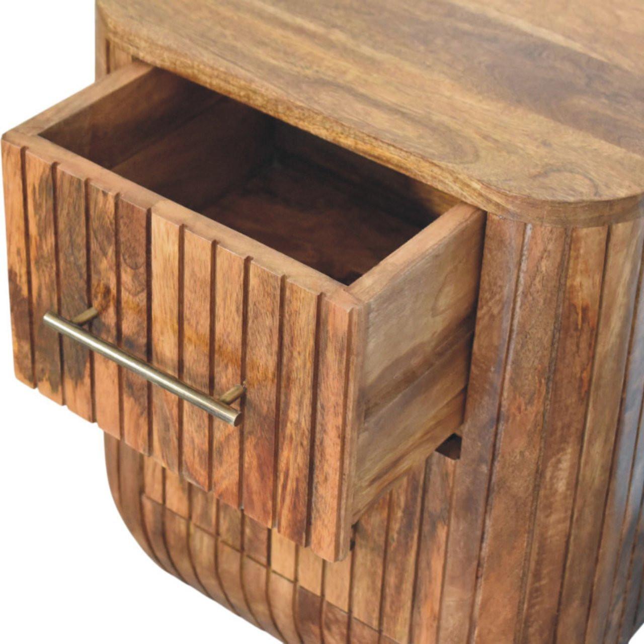 Solid Wood Bedside Table with Drawers for Bedroom.