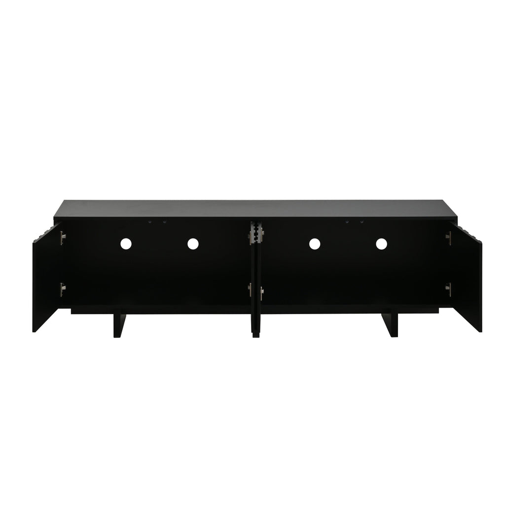 Retro Style Rustic Wood Grain TV Stand for 75' TVs.