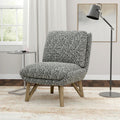 Blue Armless Accent Chair.
