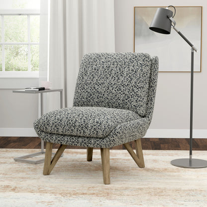 Blue Armless Accent Chair