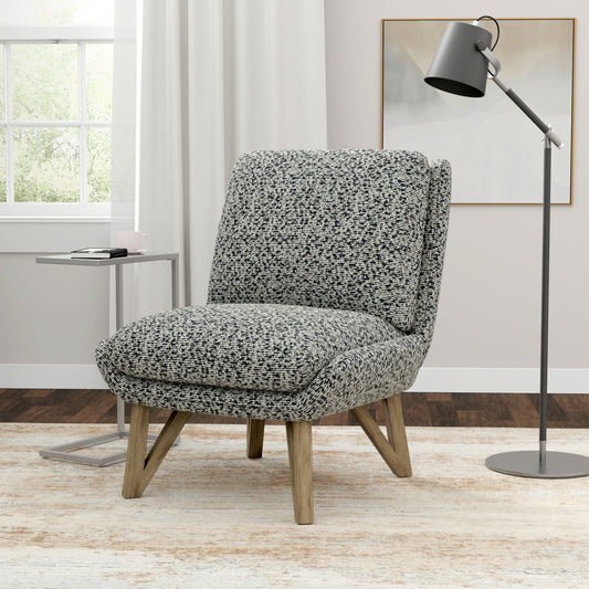 Blue Armless Accent Chair