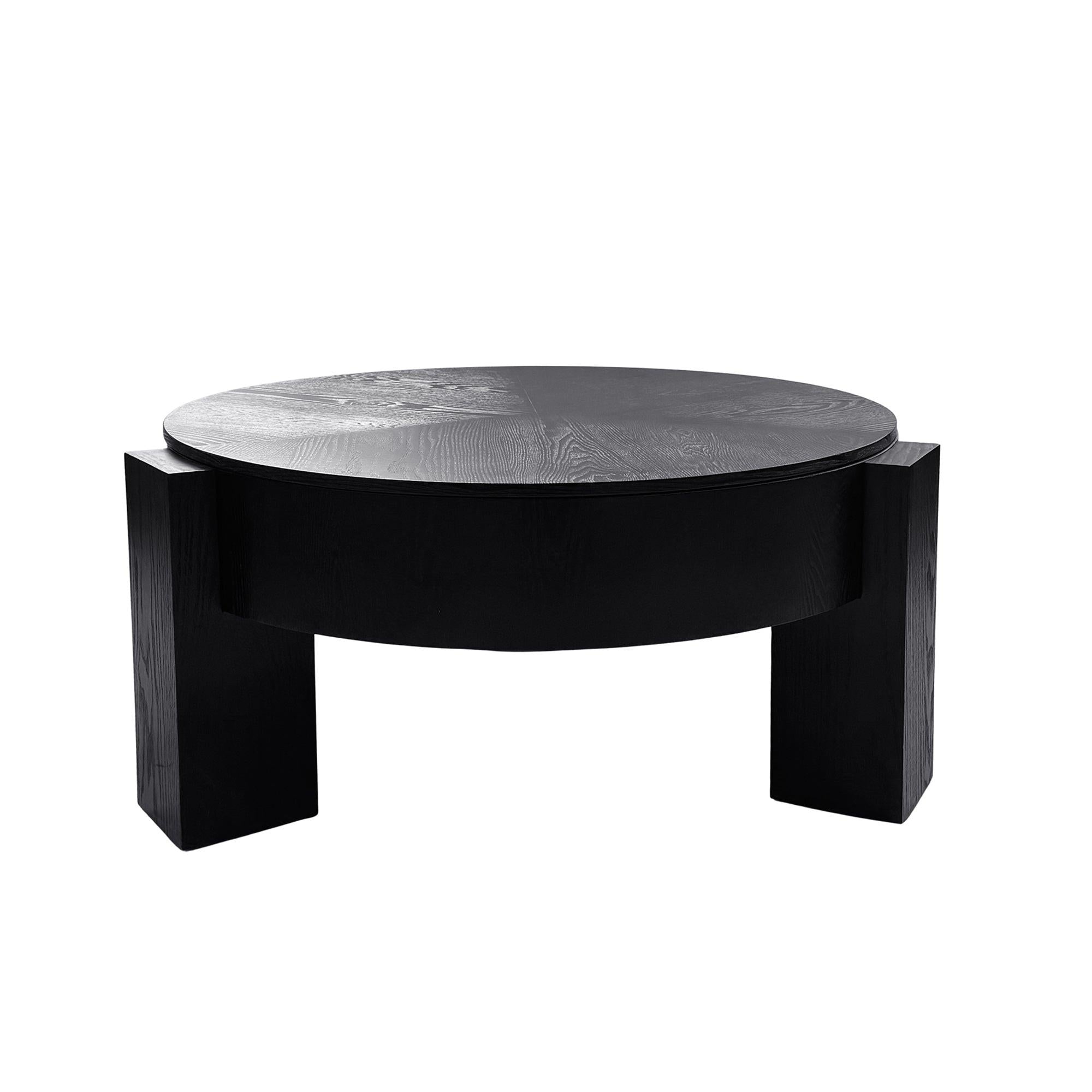 Round Coffee Table with Hidden Storage for Small Spaces.