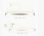 Brooke Mid Century Platform Bed California King.