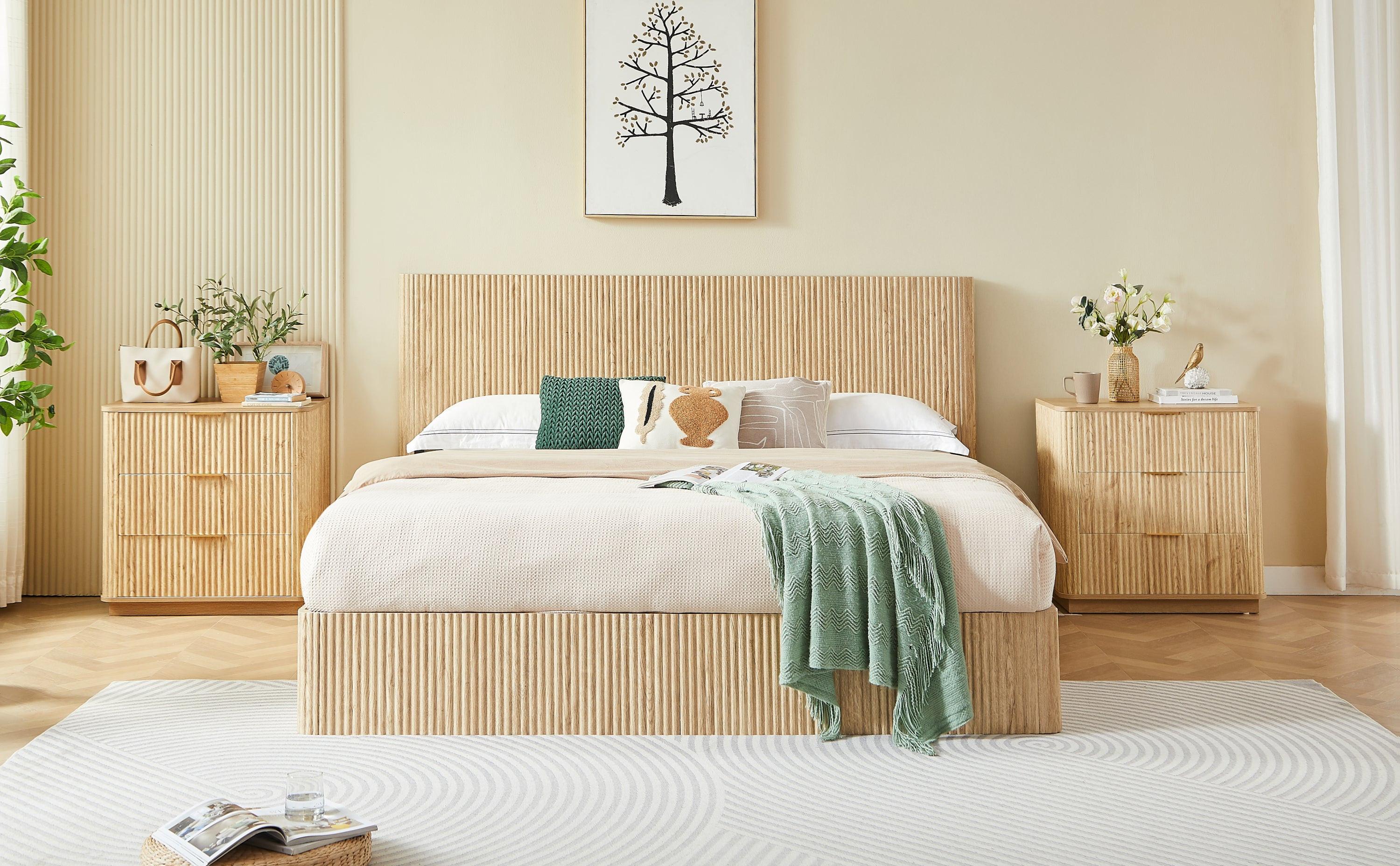 King Size Lift Up Storage Bed Frame with Hydraulic Storage.