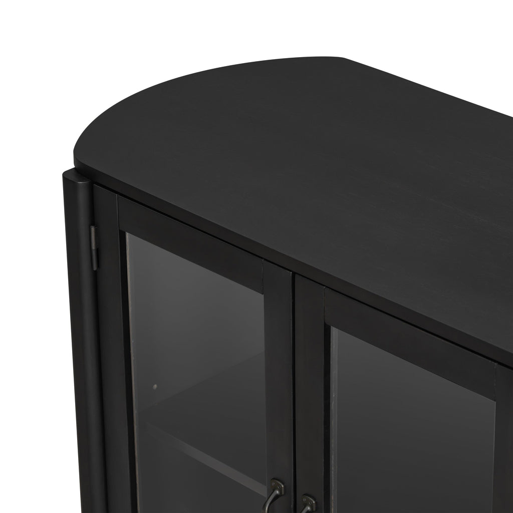 Stylish Black Storage Cabinet for Living Room.