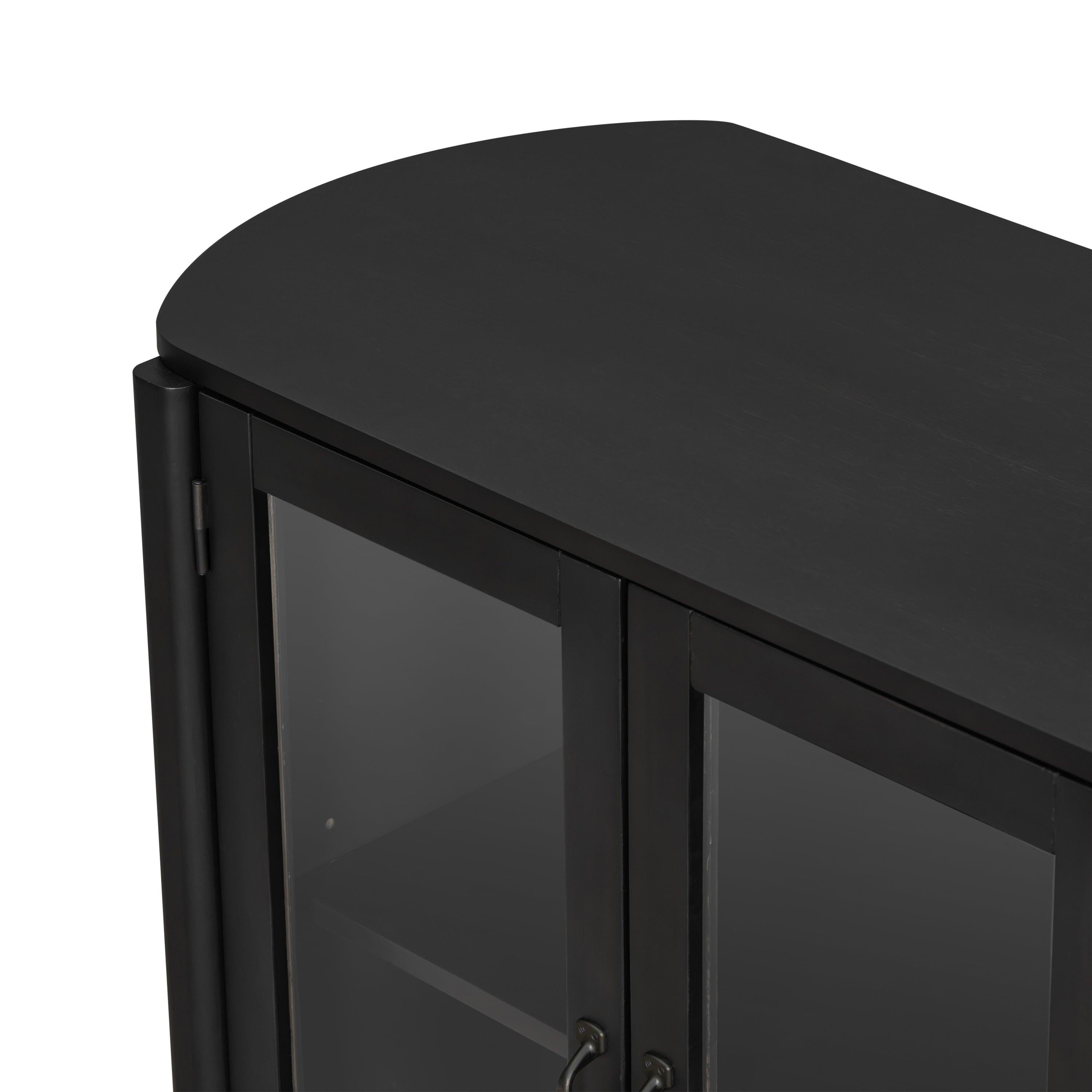 Stylish Black Storage Cabinet for Living Room.