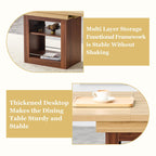 Expandable Dining Table with Storage - 59 to 71 inches.