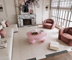 Pink Cloud Shaped Coffee Table for Small Spaces.