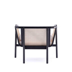 Versailles Cane Wood Accent Armchair in Cream.