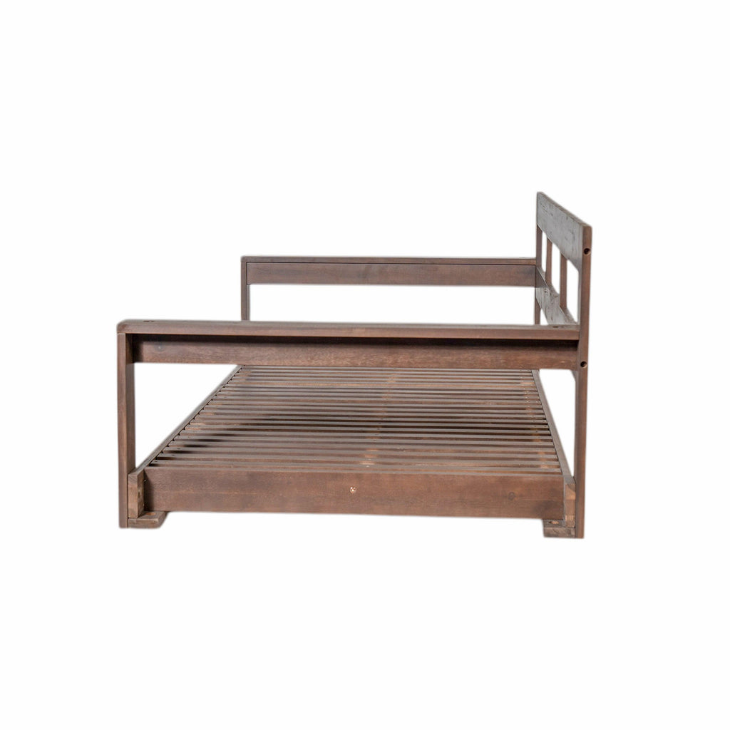 Acacia Wood Porch Swing Daybed Frame for Outdoor Relaxation.