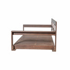 Acacia Wood Porch Swing Daybed Frame for Outdoor Relaxation.