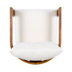 Premium Acacia Wood Outdoor Club Chair, Curved Tub Design, Water-Resistant Cushions, All-Weather Slat Construction