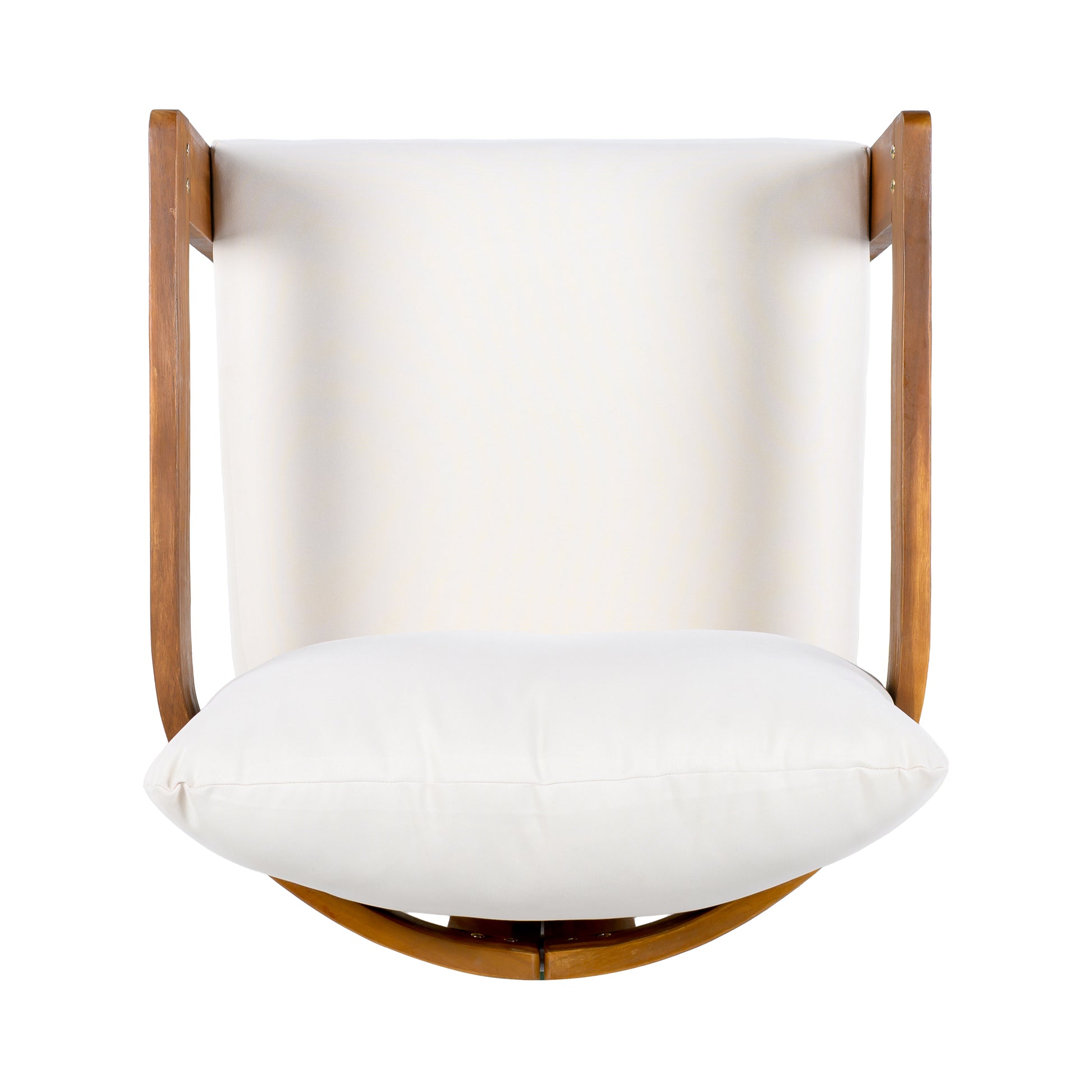 Premium Acacia Wood Outdoor Club Chair, Curved Tub Design, Water-Resistant Cushions, All-Weather Slat Construction