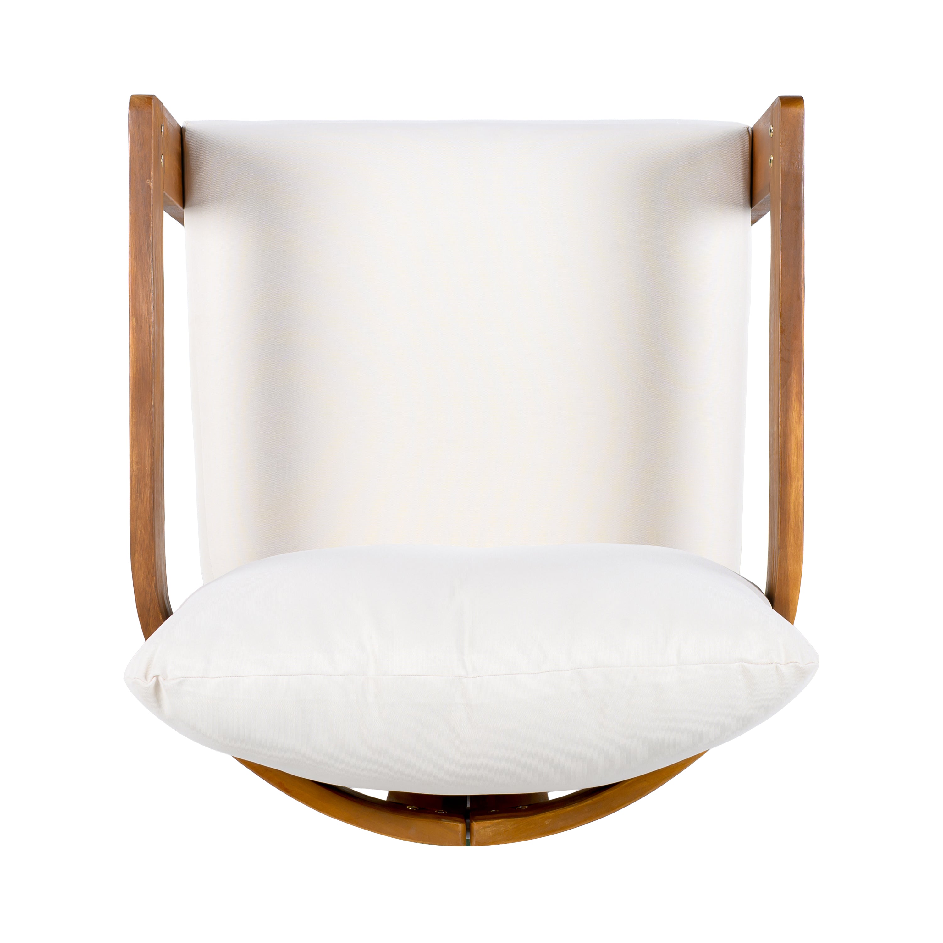 Premium Acacia Wood Outdoor Club Chair, Curved Tub Design, Water-Resistant Cushions, All-Weather Slat Construction