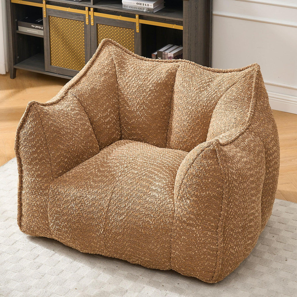 Adult Coffee Chenille Bean Bag Chair, 47.2x36.2x30.7in.