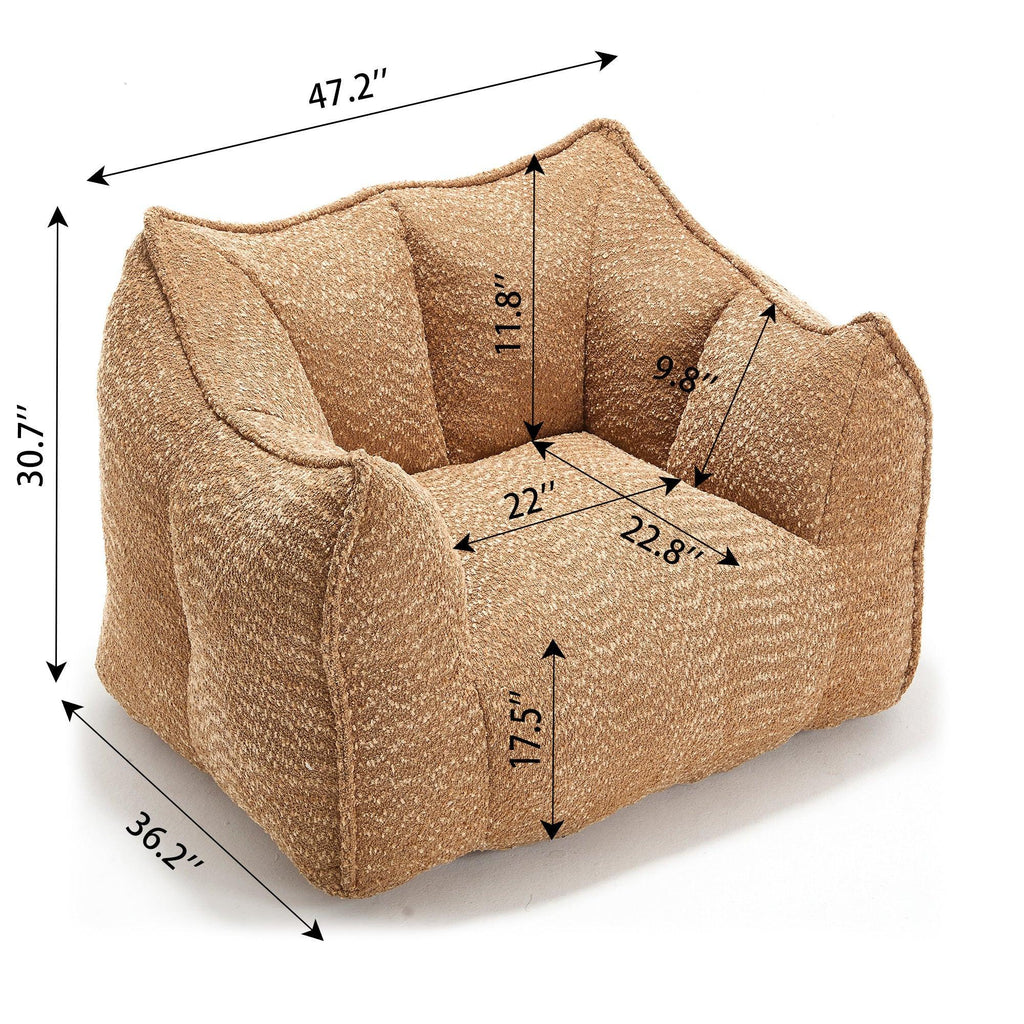 Sofa chairs with highly resilient foam for living rooms and bedrooms, comfortable square lazy sofas, sofas for adults to play, read and watch TV