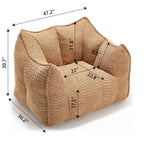 Sofa chairs with highly resilient foam for living rooms and bedrooms, comfortable square lazy sofas, sofas for adults to play, read and watch TV