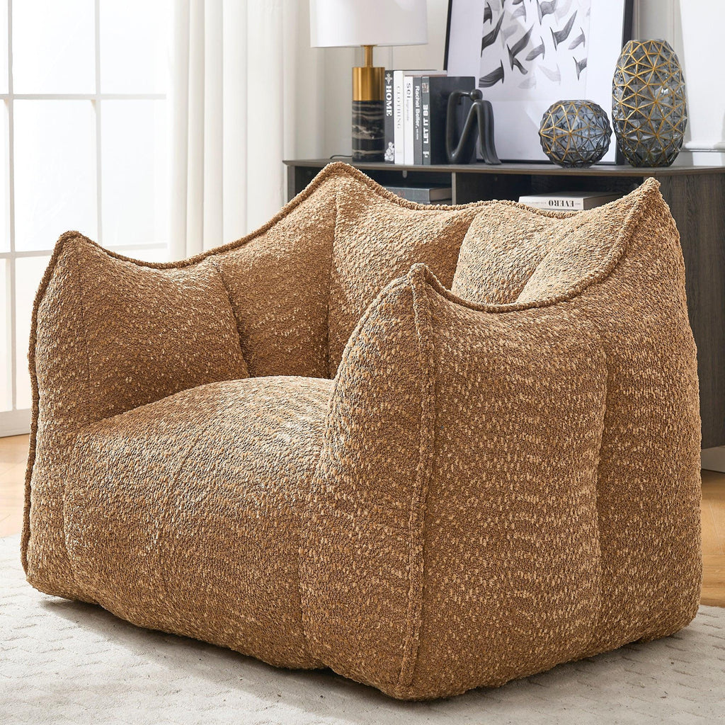 Adult Coffee Chenille Bean Bag Chair, 47.2x36.2x30.7in.