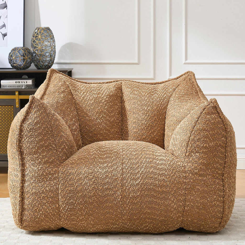 Adult Coffee Chenille Bean Bag Chair, 47.2x36.2x30.7in.