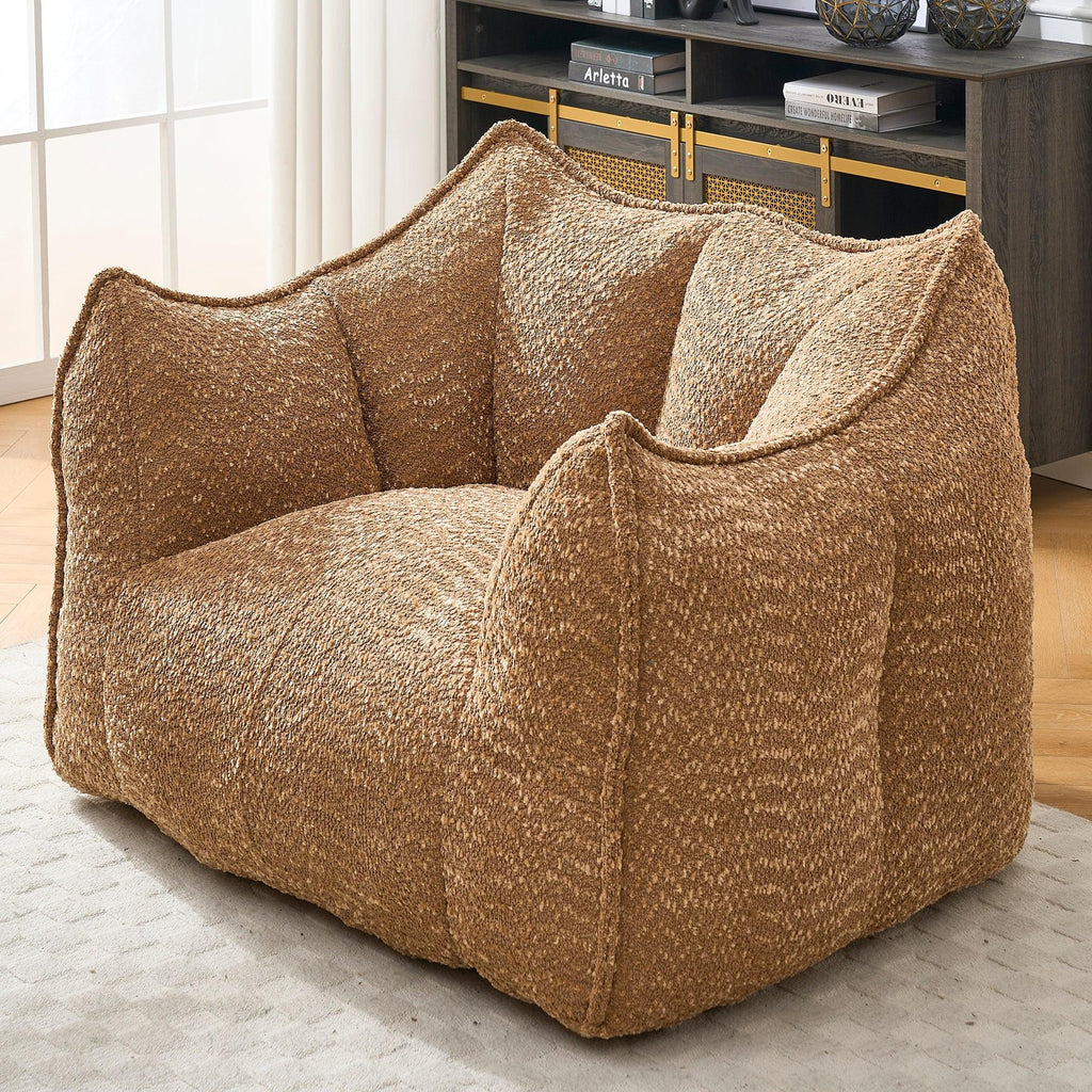 Adult Coffee Chenille Bean Bag Chair, 47.2x36.2x30.7in.