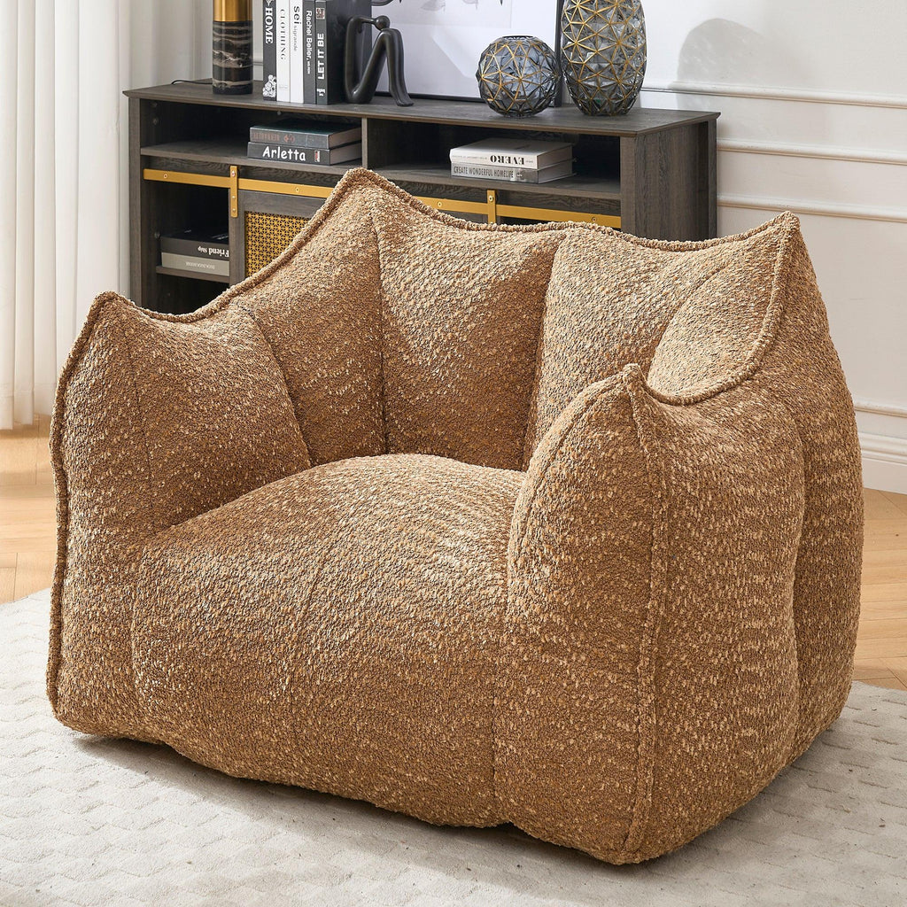 Adult Coffee Chenille Bean Bag Chair, 47.2x36.2x30.7in.