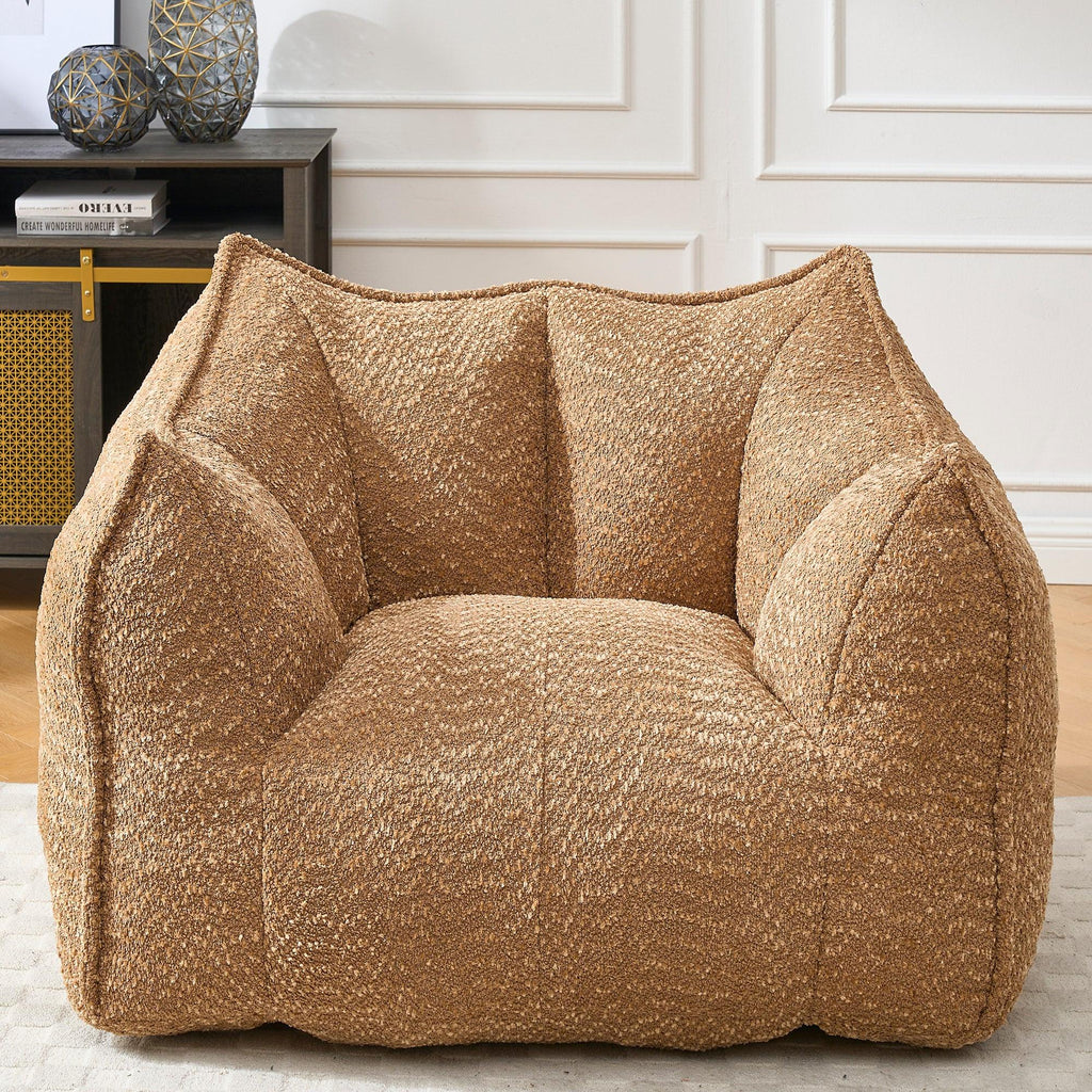 Adult Coffee Chenille Bean Bag Chair, 47.2x36.2x30.7in.