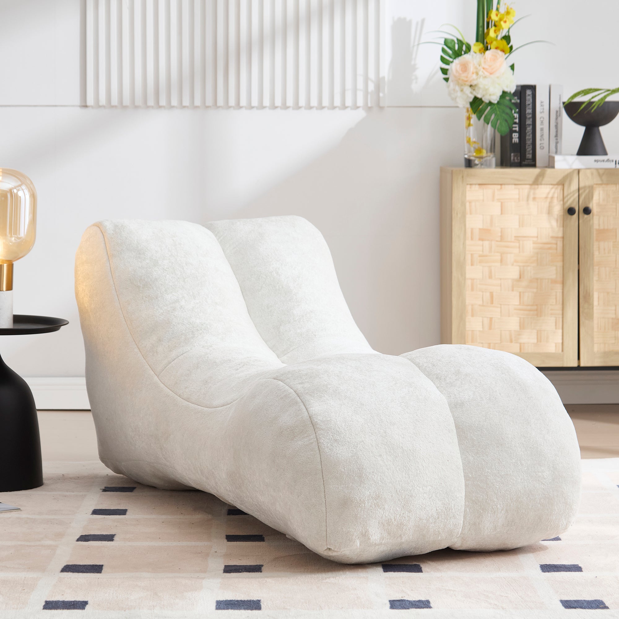Creative bean bag sofa chair for adults filled with high-quality sponge that is plump and elastic fitting the curves of the human body and providing gentle support to the body in all as